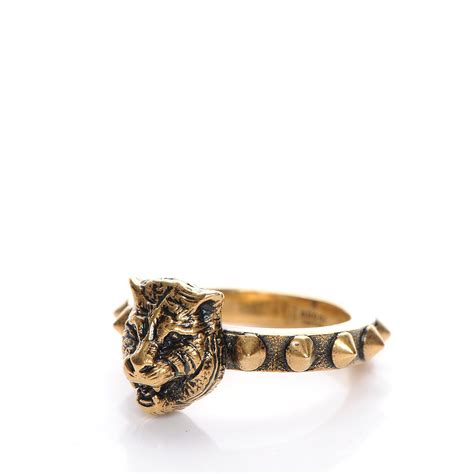 gucci wildcat ring|gucci feline head ring.